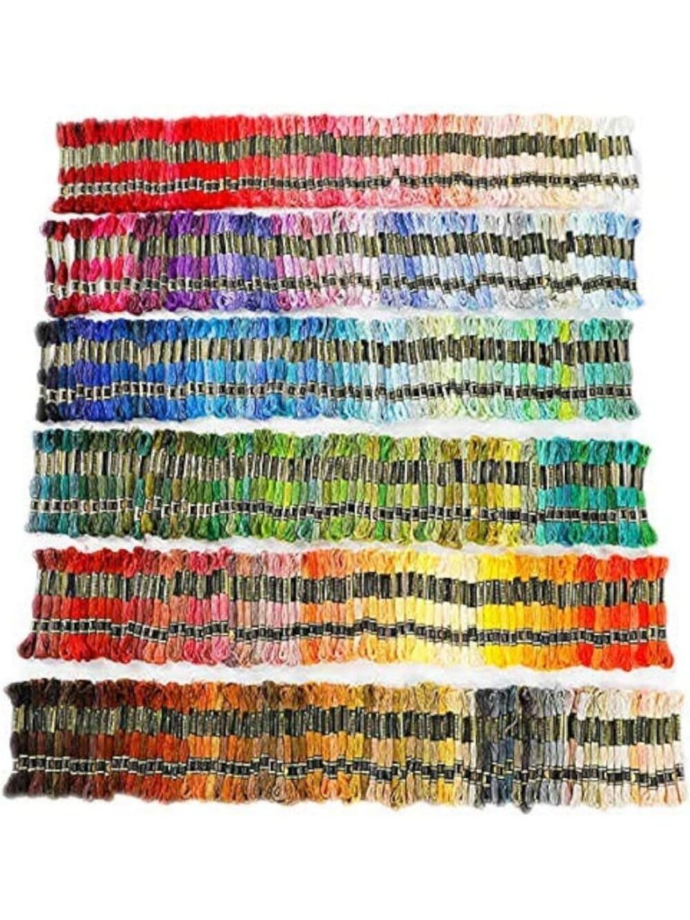 Rainbow Embroidery Floss Set - 447 Cotton Skeins for Cross Stitch & Crafting